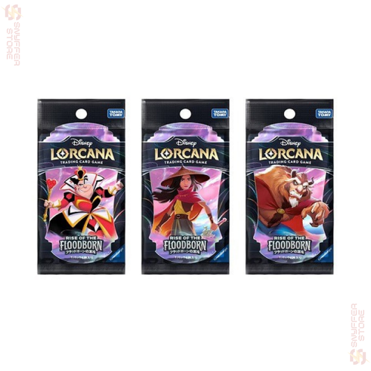 Disney Lorcana Rise of the Floodborn Japanese booster packs – Queen of Hearts, Raya and Beast designs
