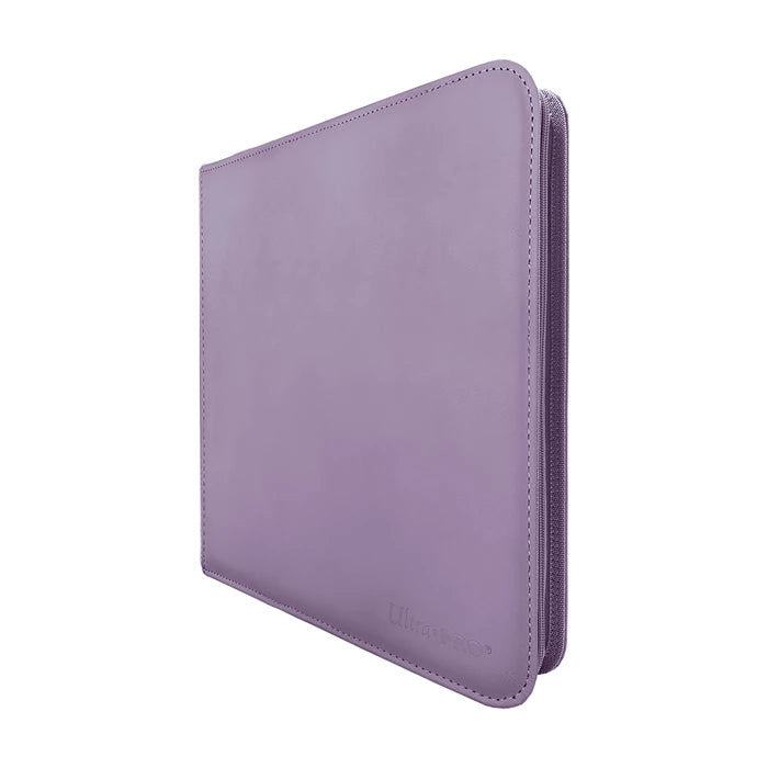 Ultra PRO Purple Zippered PRO-Binder 12-Pocket trading card album with 480-card capacity and padded leatherette cover