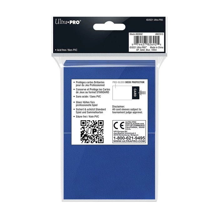 Ultra PRO Deck Protectors Azuis (100 sleeves) – Tamanho standard