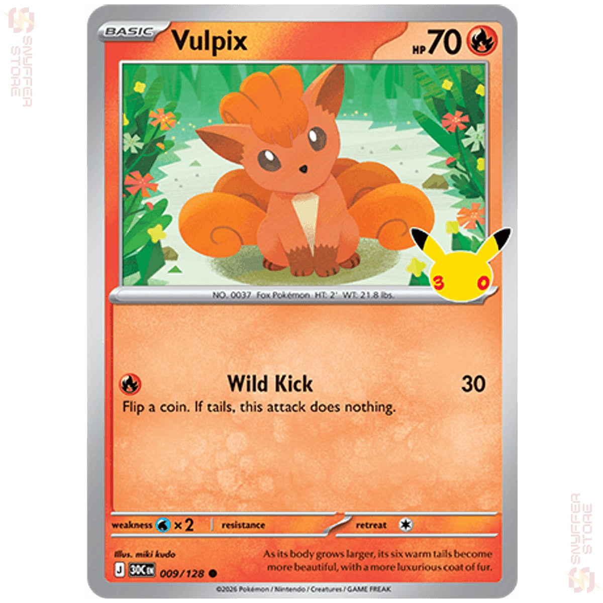 Vulpix 009/128 – 30th Celebration (30C) – English