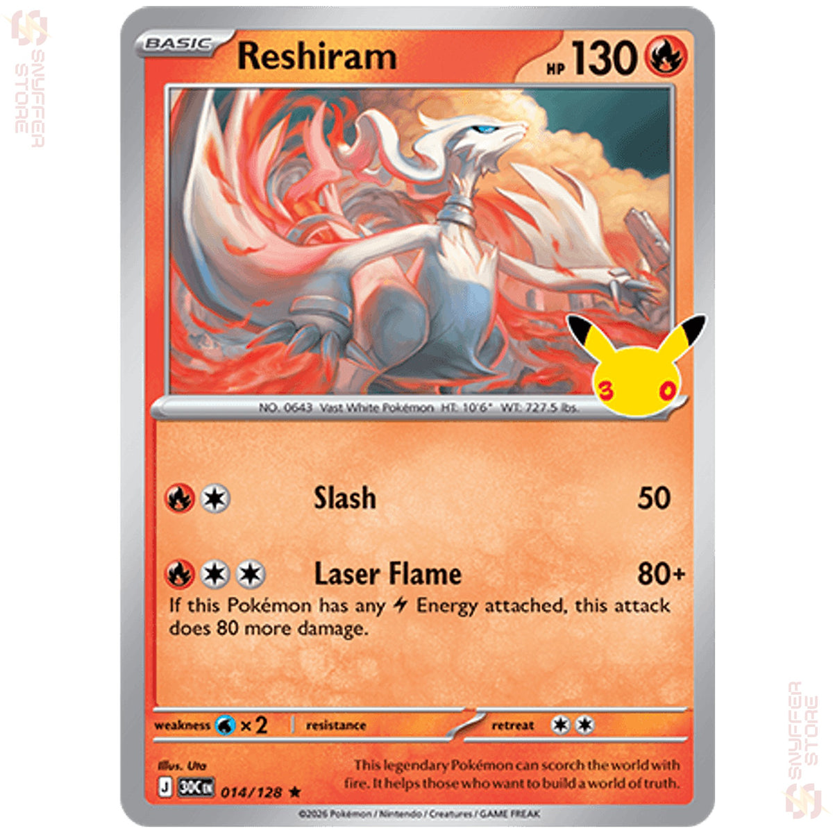 Reshiram 014/128 – 30th Celebration (30C) – English