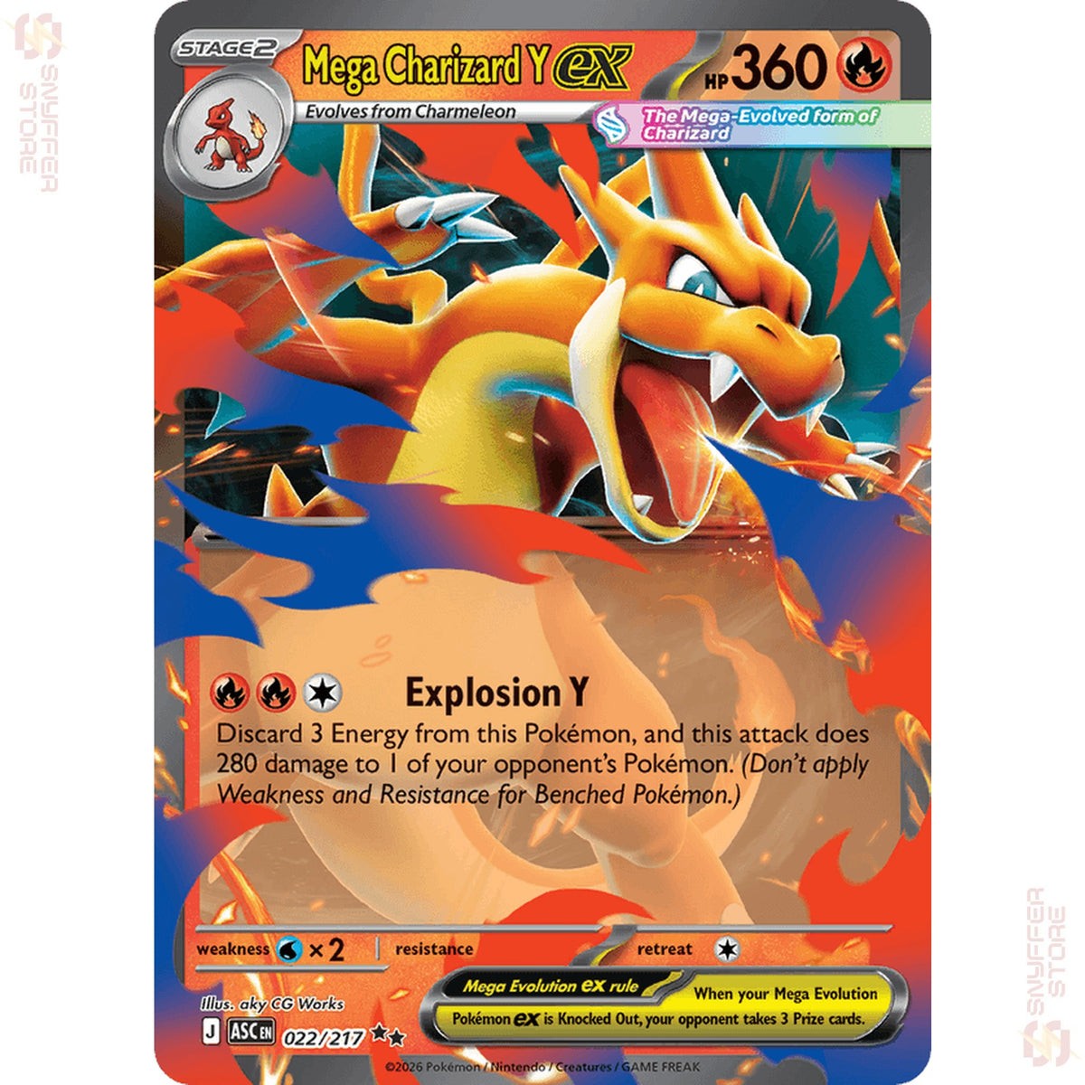 Mega Charizard Y ex 022/217 – Ascended Heroes (ASC) – English