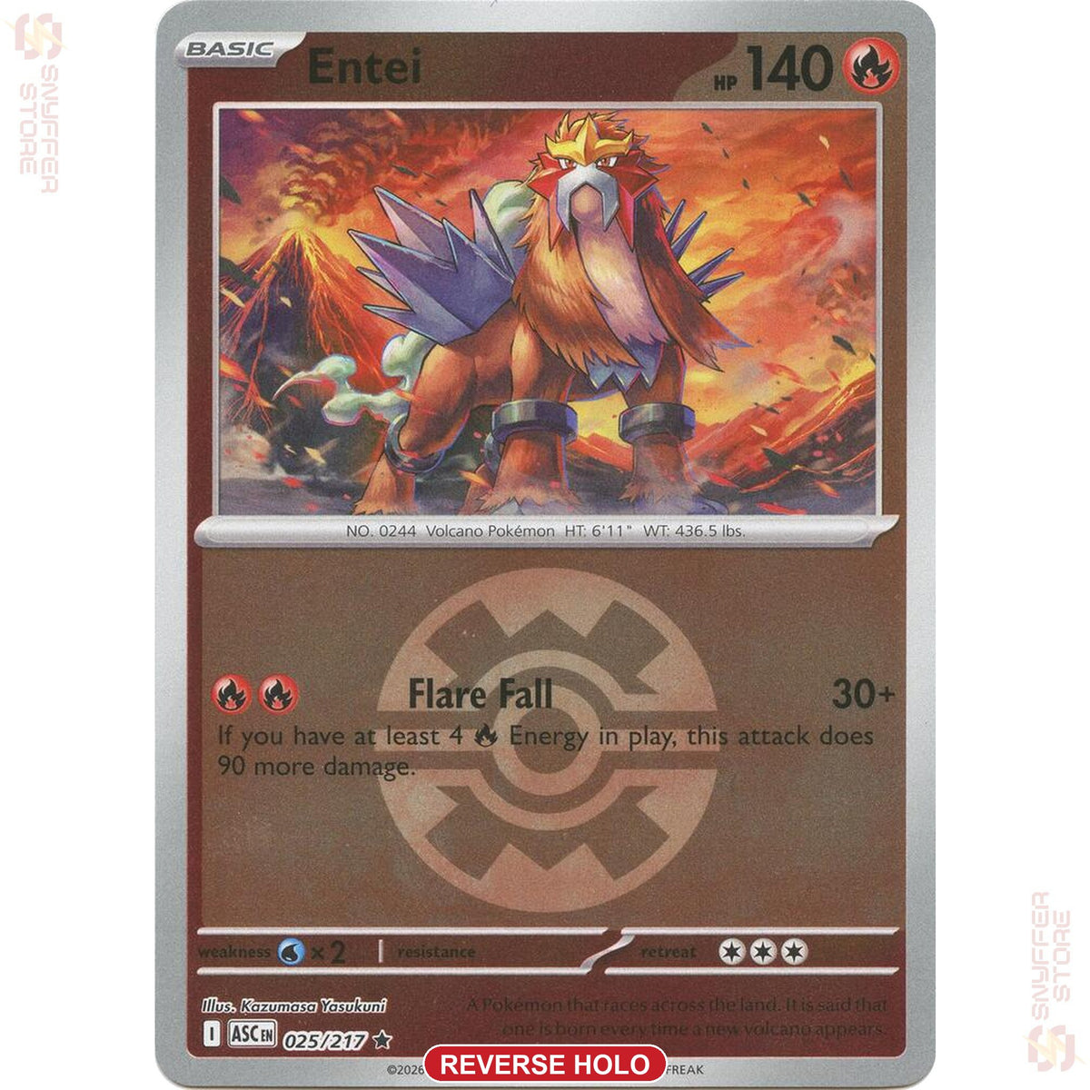 Entei 025/217 Quick Ball reverse holo – Ascended Heroes (ASC) – English
