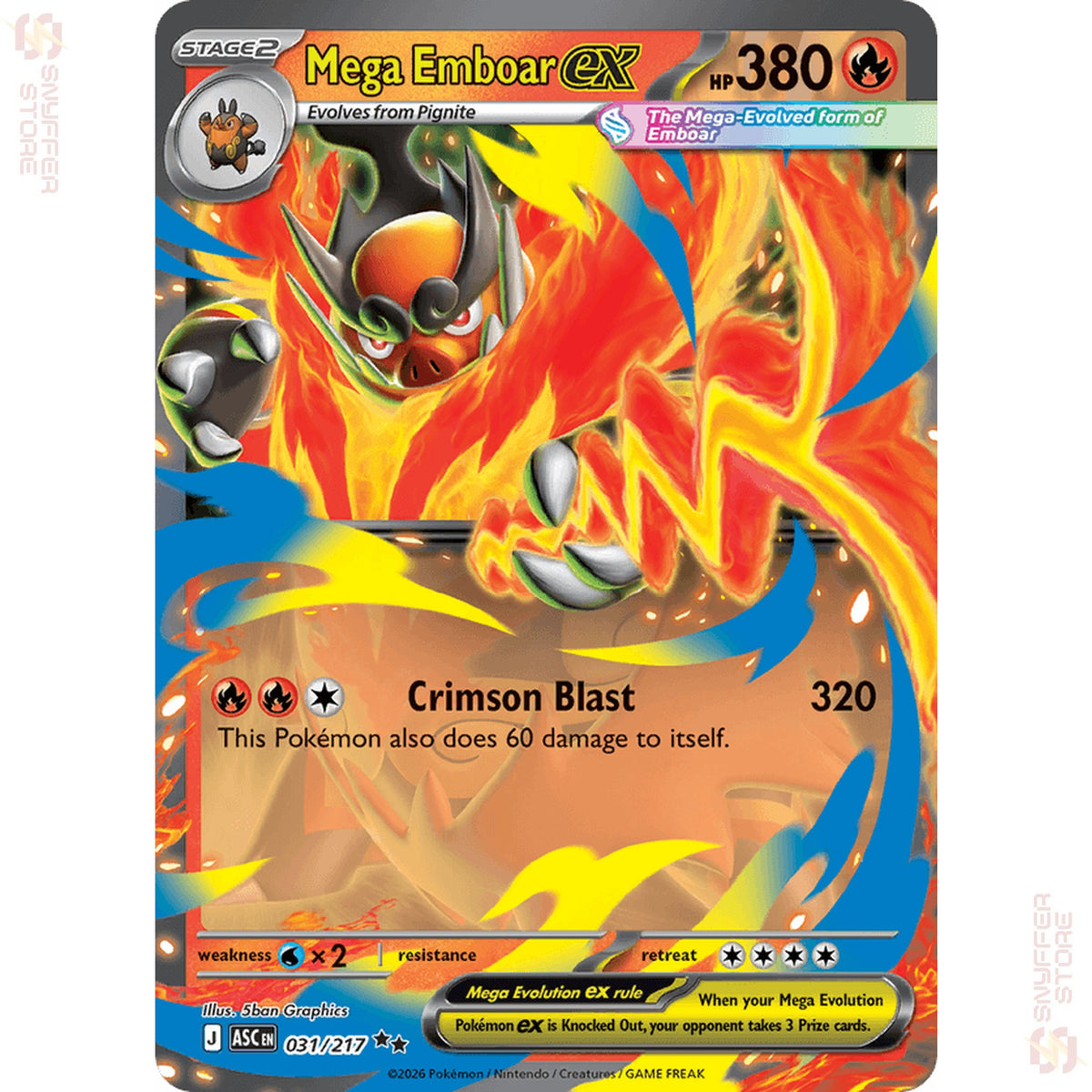 Mega Emboar ex 031/217 – Ascended Heroes (ASC) – English
