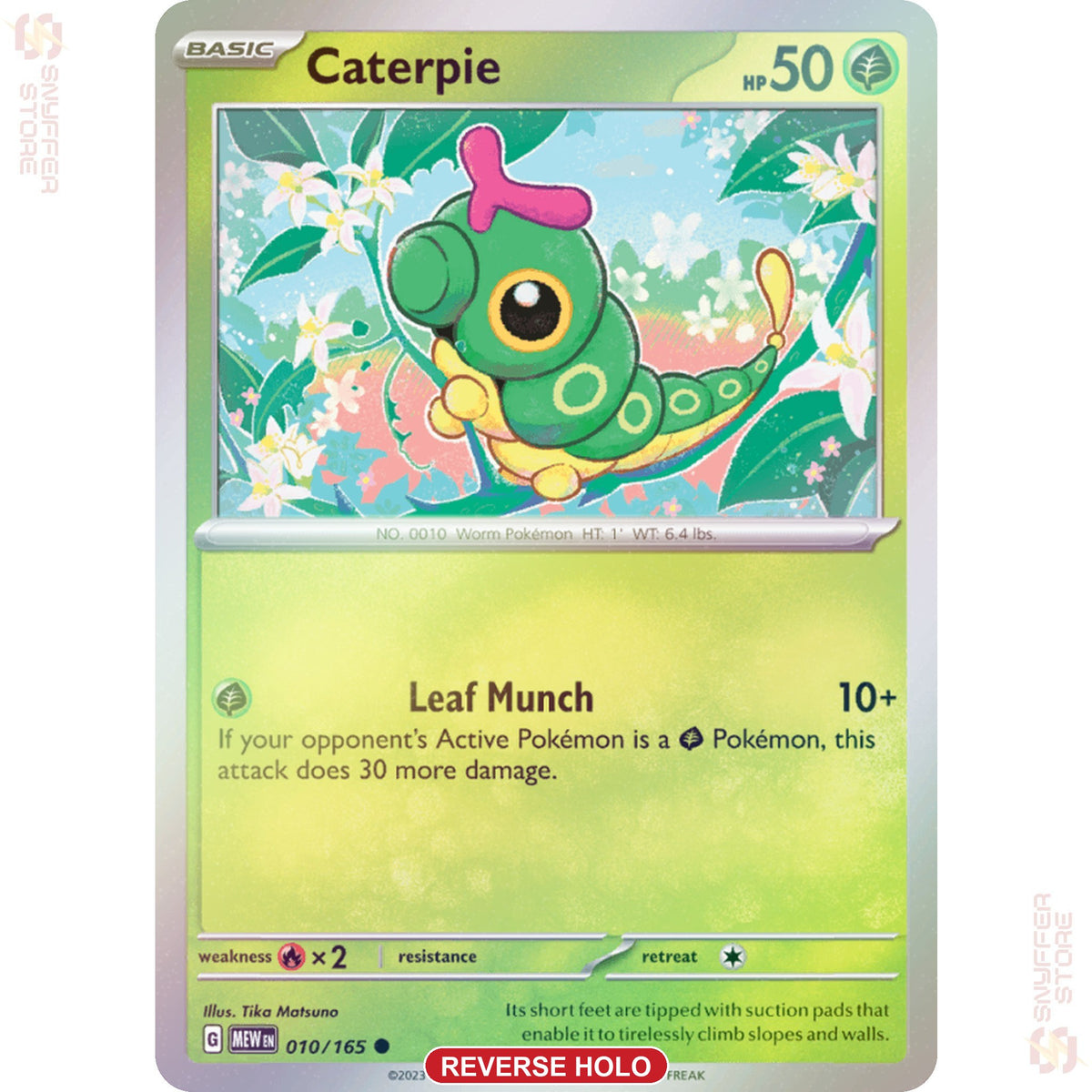 Caterpie 010/165 Reverse holo – 151 (MEW) – English