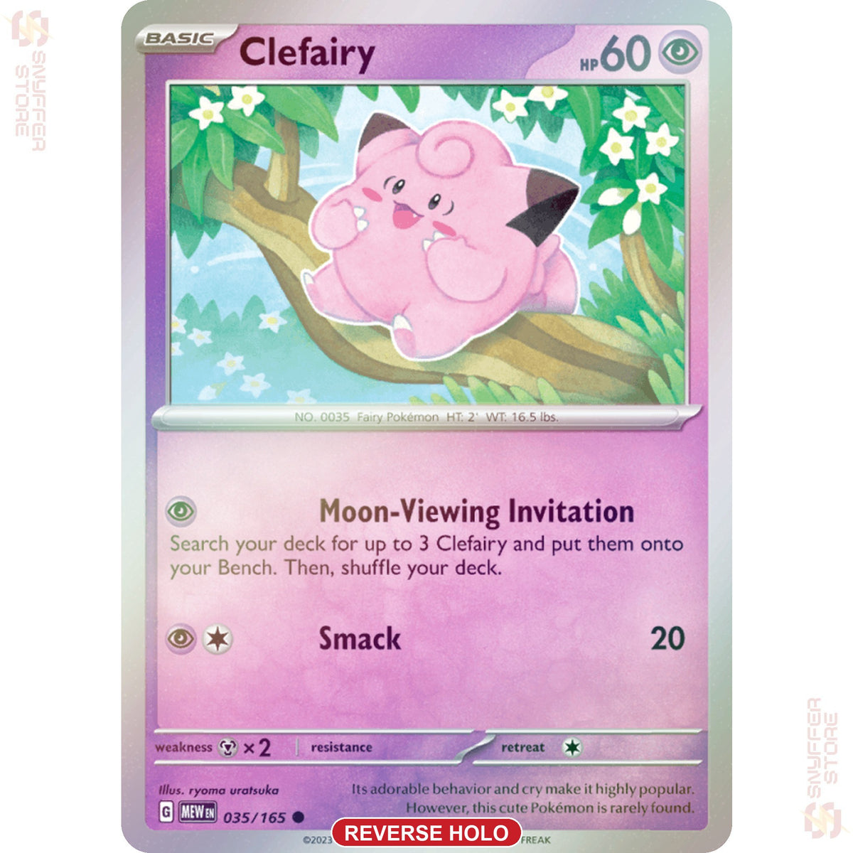 Clefairy 035/165 Reverse holo – 151 (MEW) – English
