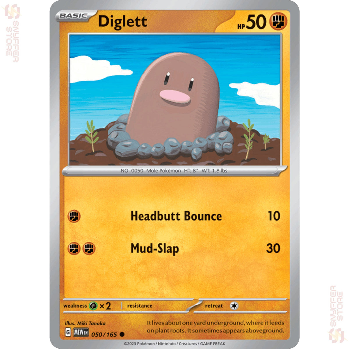 Diglett 050/165 – 151 (MEW) – English