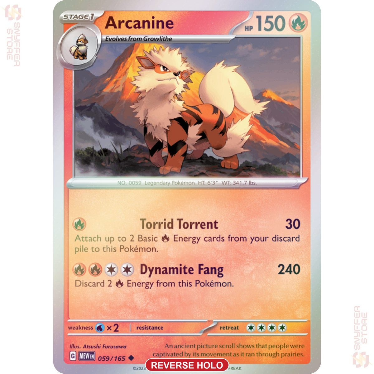 Arcanine 059/165 Reverse holo – 151 (MEW) – English