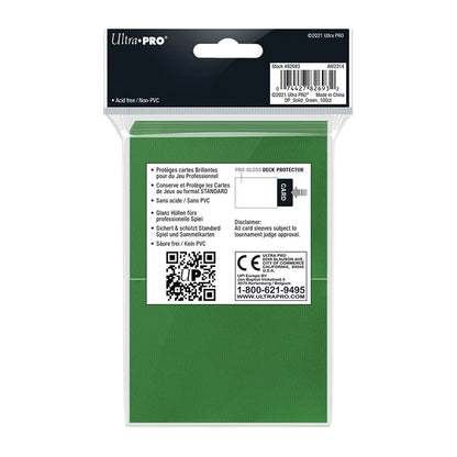 Ultra PRO Deck Protectors Green (100 Sleeves) – Standard Size