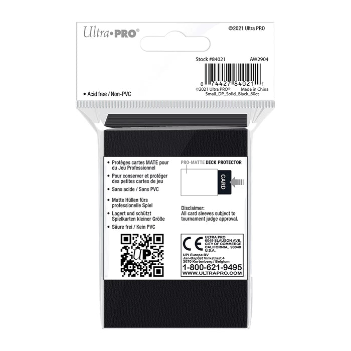 Black PRO-Matte Deck Protector Small (60)