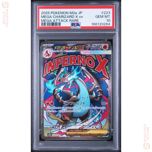 Mega Charizard X ex – Mega Attack Rare (MA) 223/193 PSA 10 GEM MINT | MEGA Dream ex (M2a) | Japanese Pokémon Card 2025