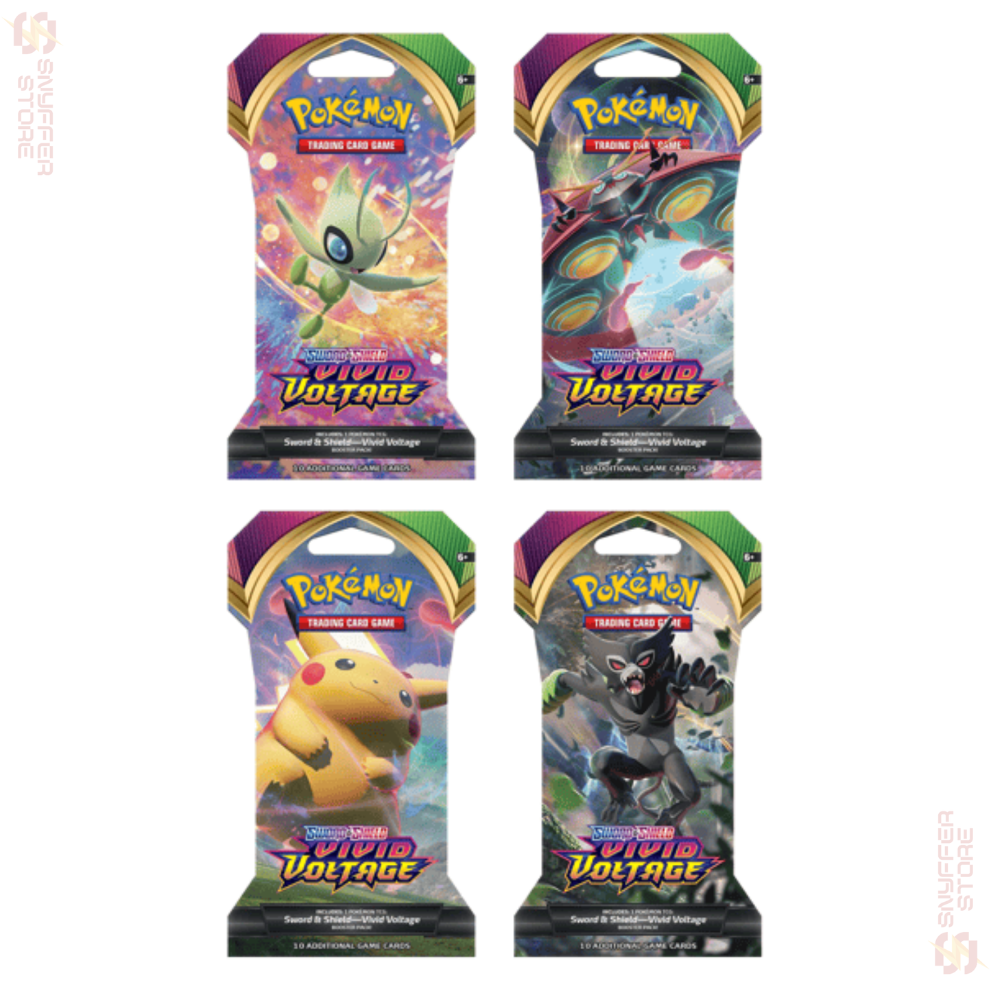 Pokémon TCG Vivid Voltage Sleeved Booster Pack – English Sword & Shield Booster (Random Art)