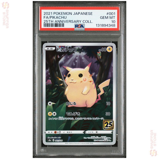 Pikachu 001/028 – Japanese 25th Anniversary Collection – PSA 10 – Cert 131894348