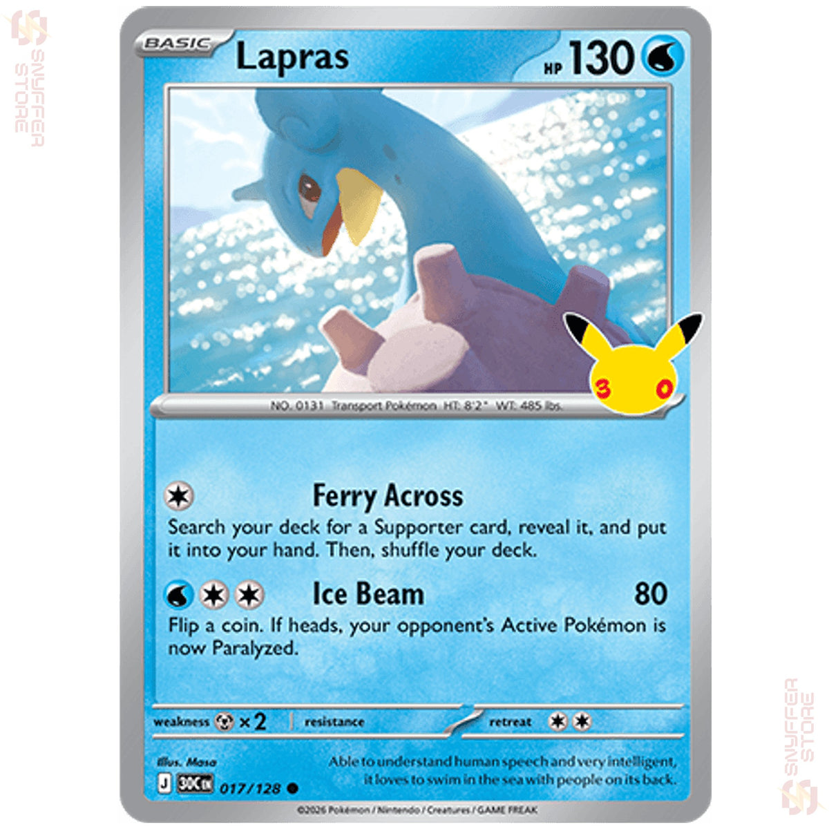 Lapras 017/128 – 30th Celebration (30C) – English