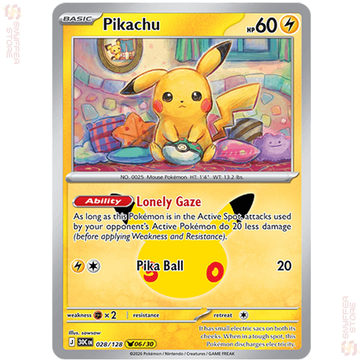 Pikachu 028/128 – 30th Celebration (30C) – English