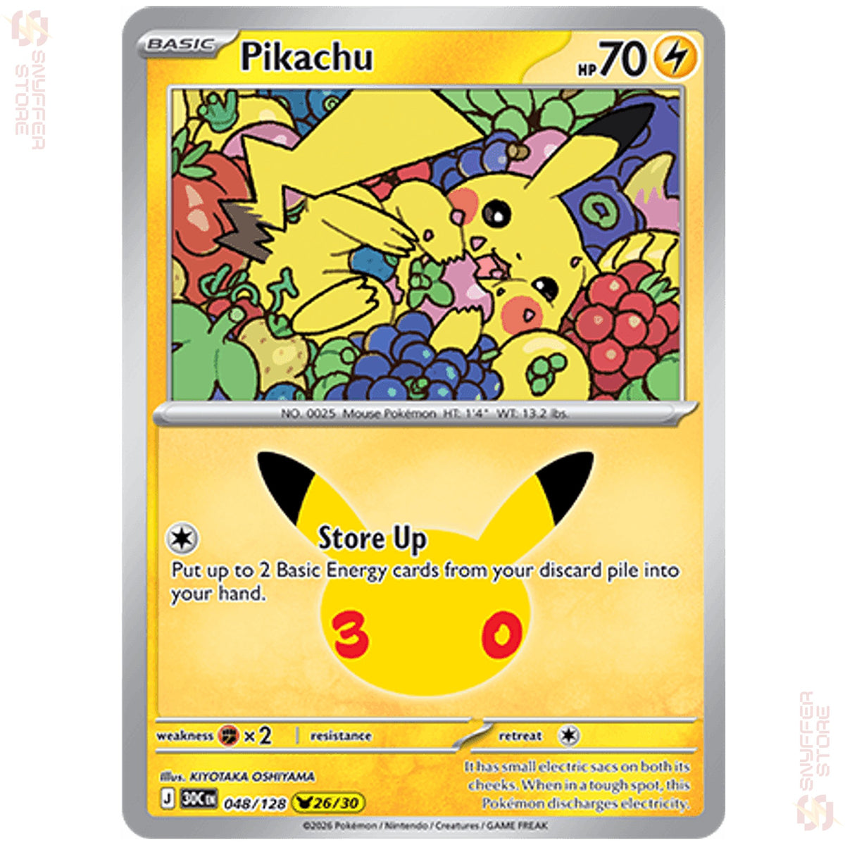 Pikachu 048/128 – 30th Celebration (30C) – English