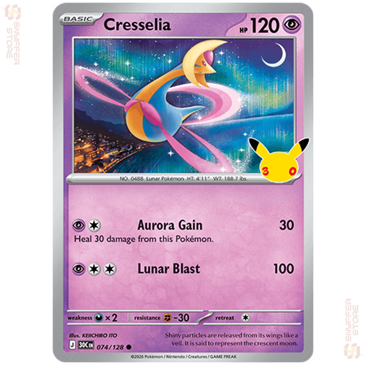 Cresselia 074/128 – 30th Celebration (30C) – English