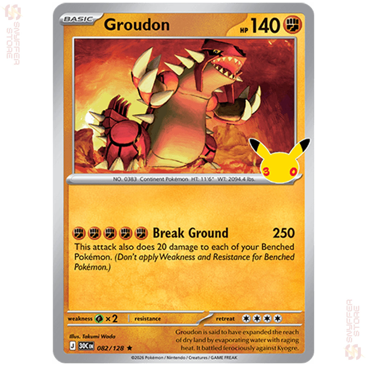 Groudon 082/128 – 30th Celebration (30C) – English