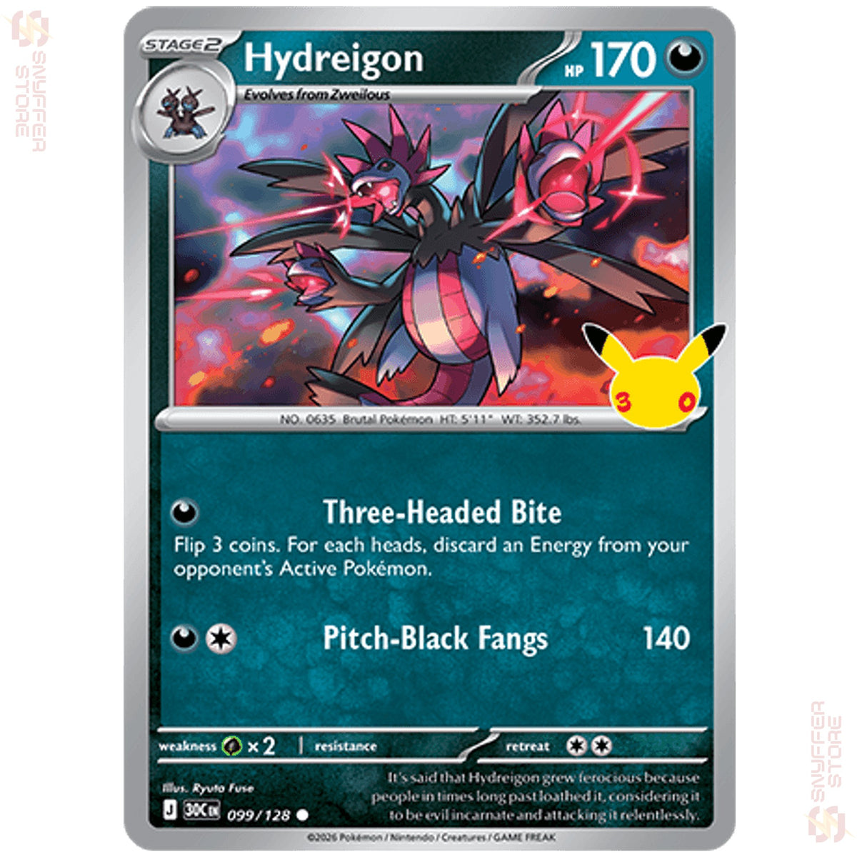 Hydreigon 099/128 – 30th Celebration (30C) – English