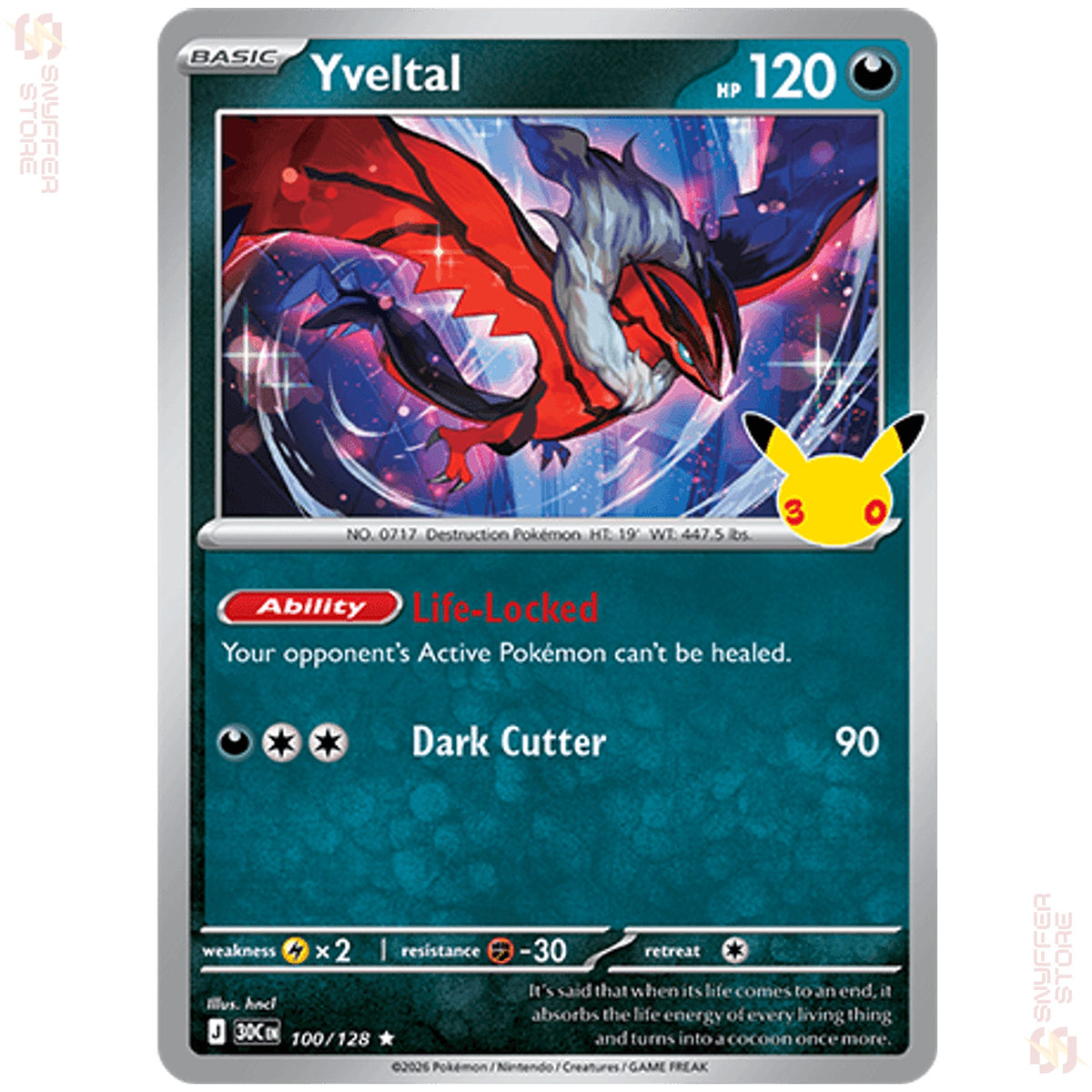 Yveltal 100/128 – 30th Celebration (30C) – English