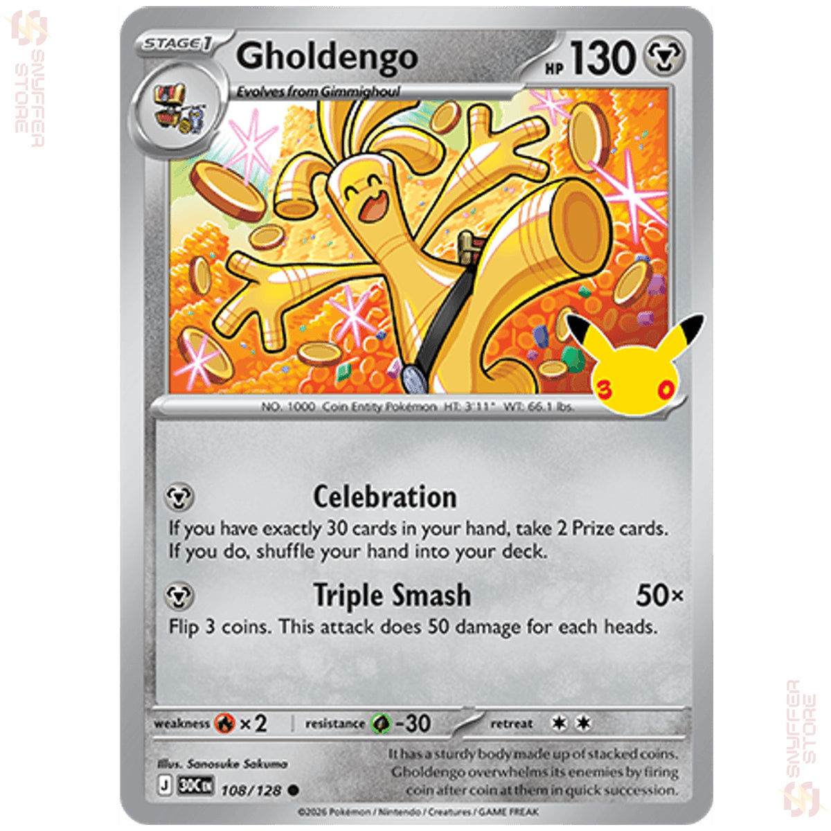 Gholdengo 108/128 – 30th Celebration (30C) – English
