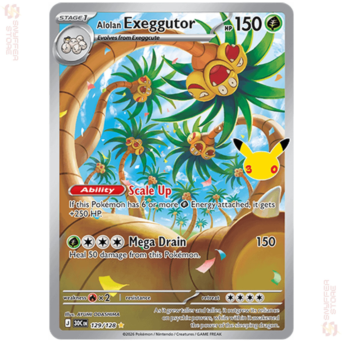 Alolan Exeggutor 129/128 – 30th Celebration (30C) – English