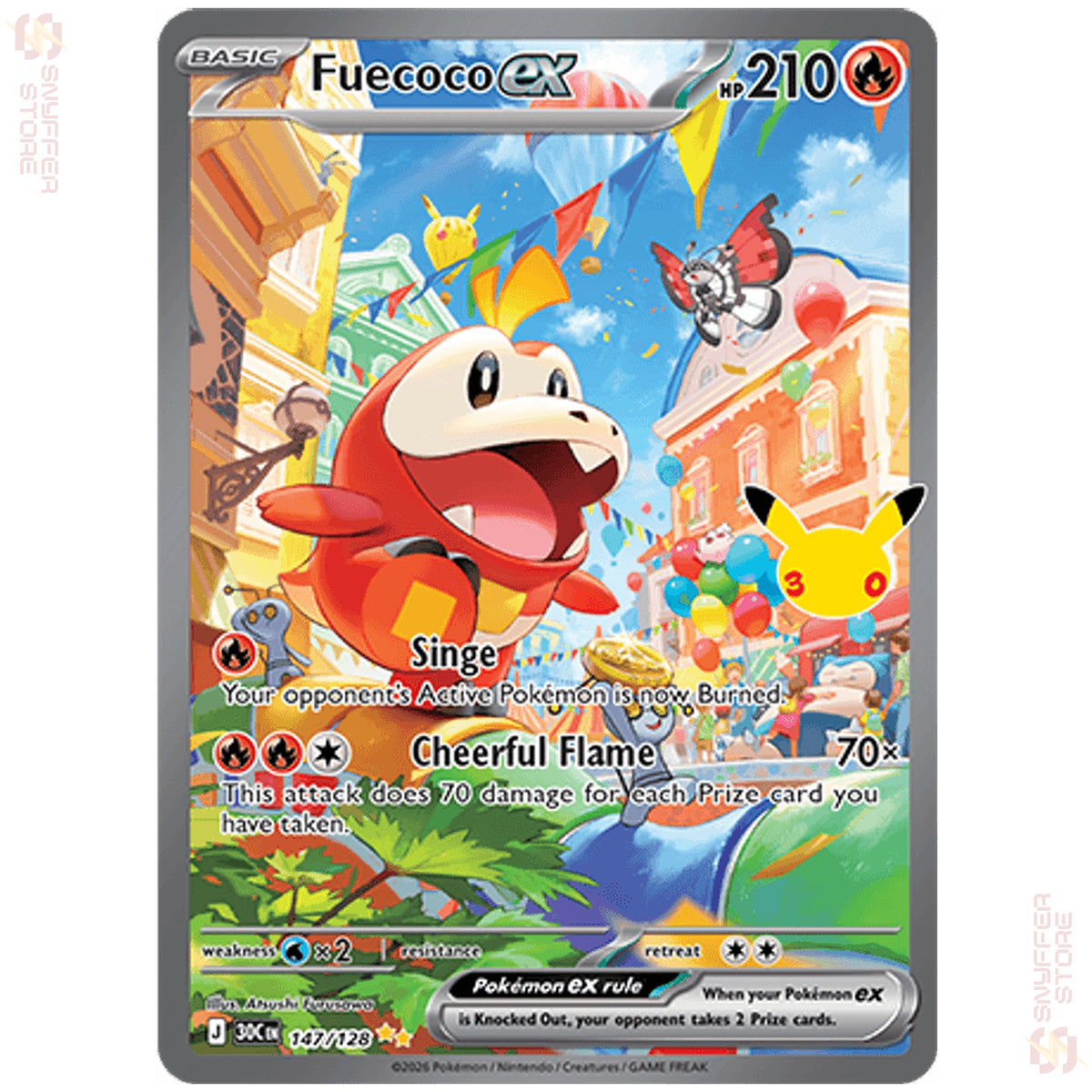 Fuecoco ex 147/128 – 30th Celebration (30C) – English