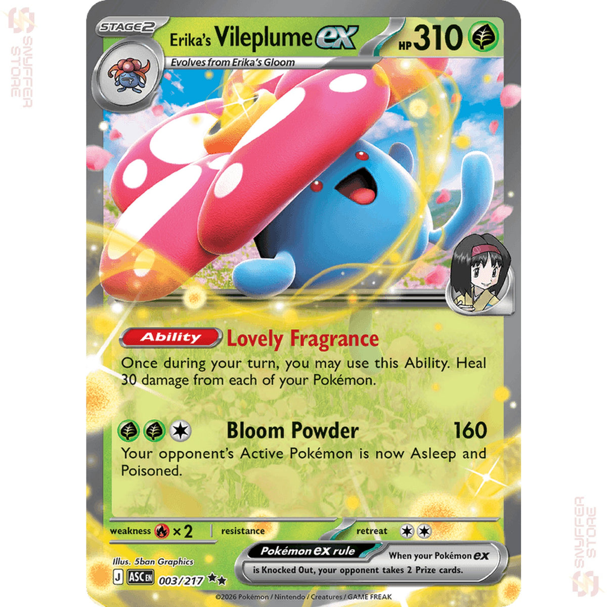 Erika's Vileplume ex 003/217 – Ascended Heroes (ASC) – English