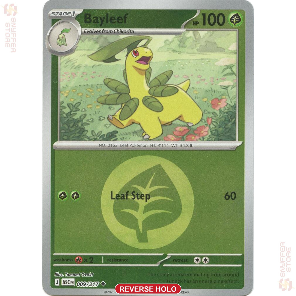 Bayleef 009/217 Energy reverse holo – Ascended Heroes (ASC) – English