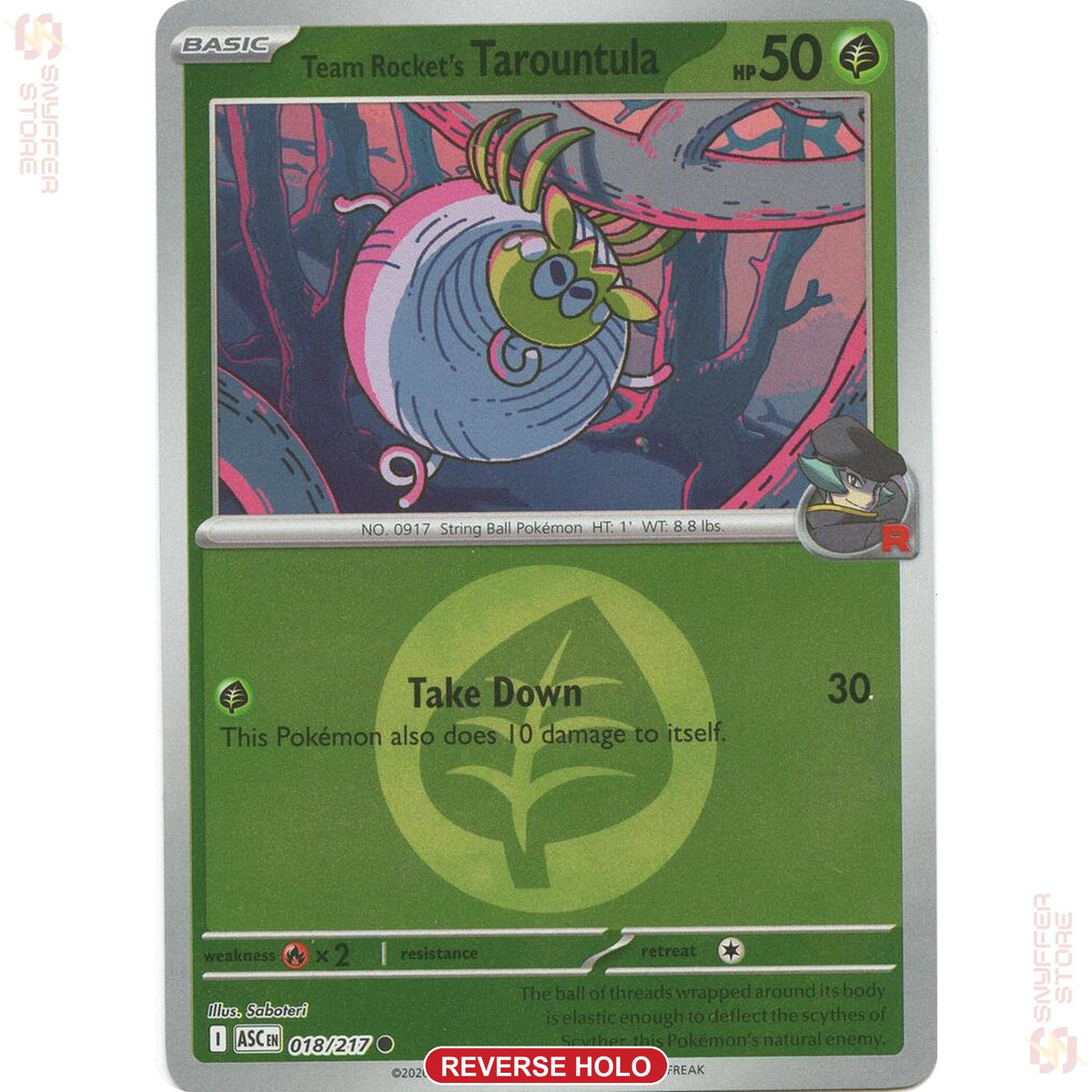 Team Rocket's Tarountula 018/217 Energy reverse holo – Ascended Heroes (ASC) – English