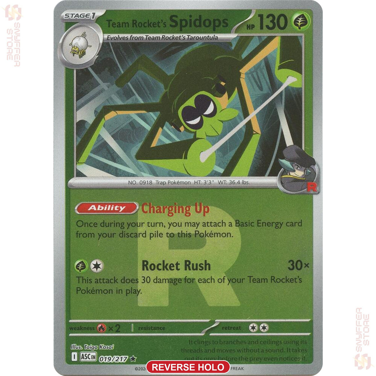 Team Rocket's Spidops 019/217 Team Rocket reverse holo – Ascended Heroes (ASC) – English