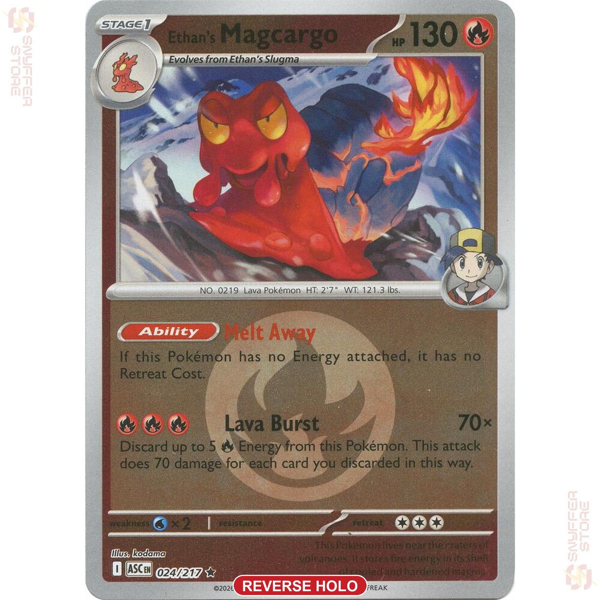 Ethan's Magcargo 024/217 Energy reverse holo – Ascended Heroes (ASC) – English