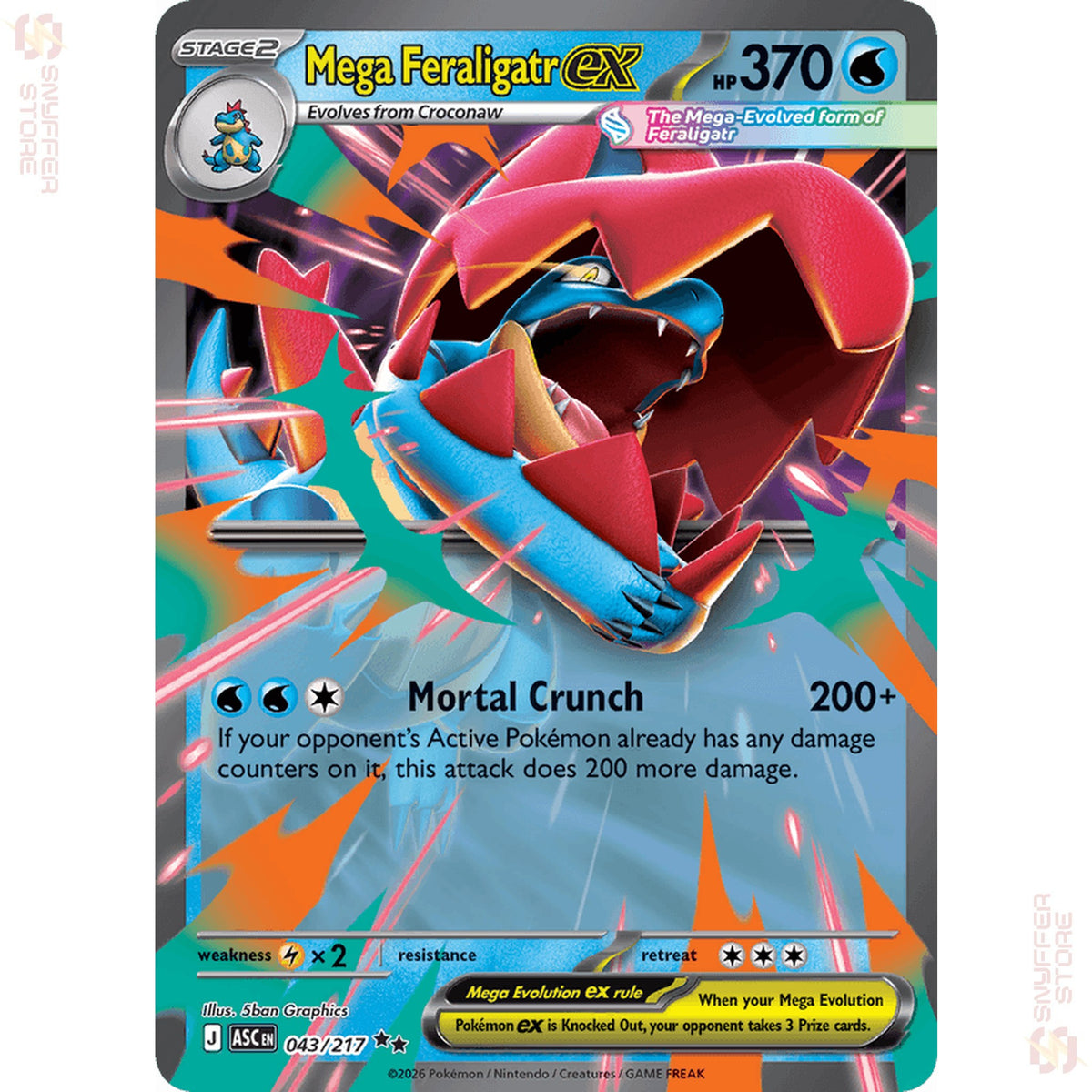 Mega Feraligatr ex 043/217 – Ascended Heroes (ASC) – English