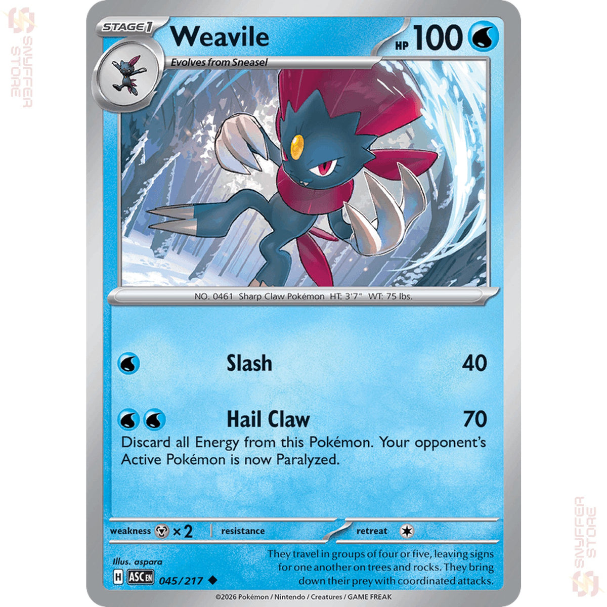 Weavile 045/217 – Ascended Heroes (ASC) – English
