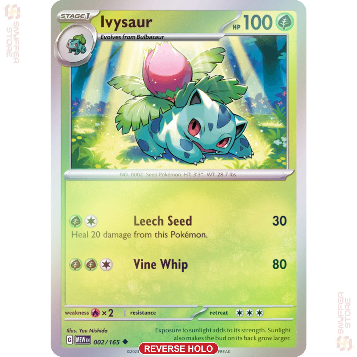 Ivysaur 002/165 Reverse holo – 151 (MEW) – English