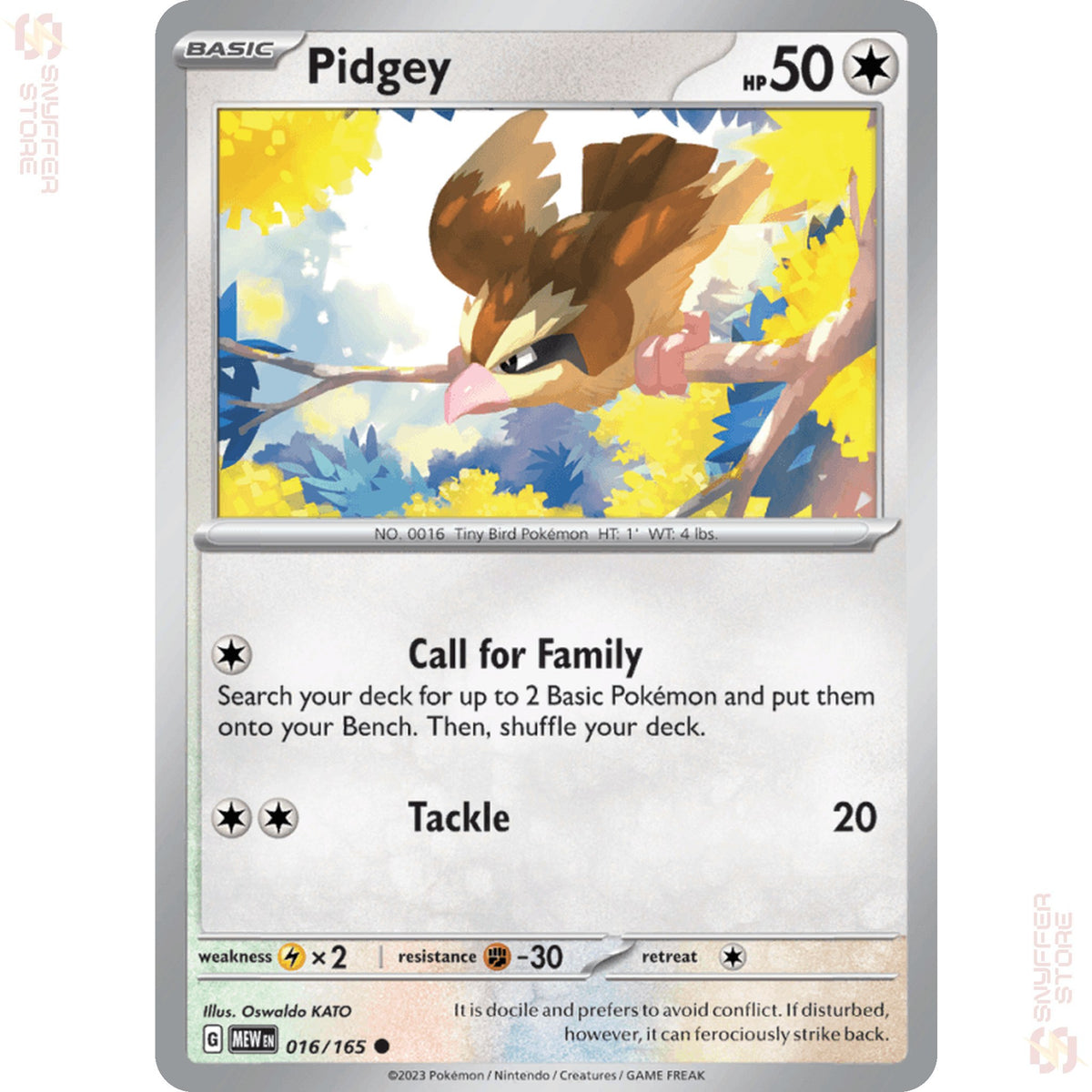 Pidgey 016/165 – 151 (MEW) – English