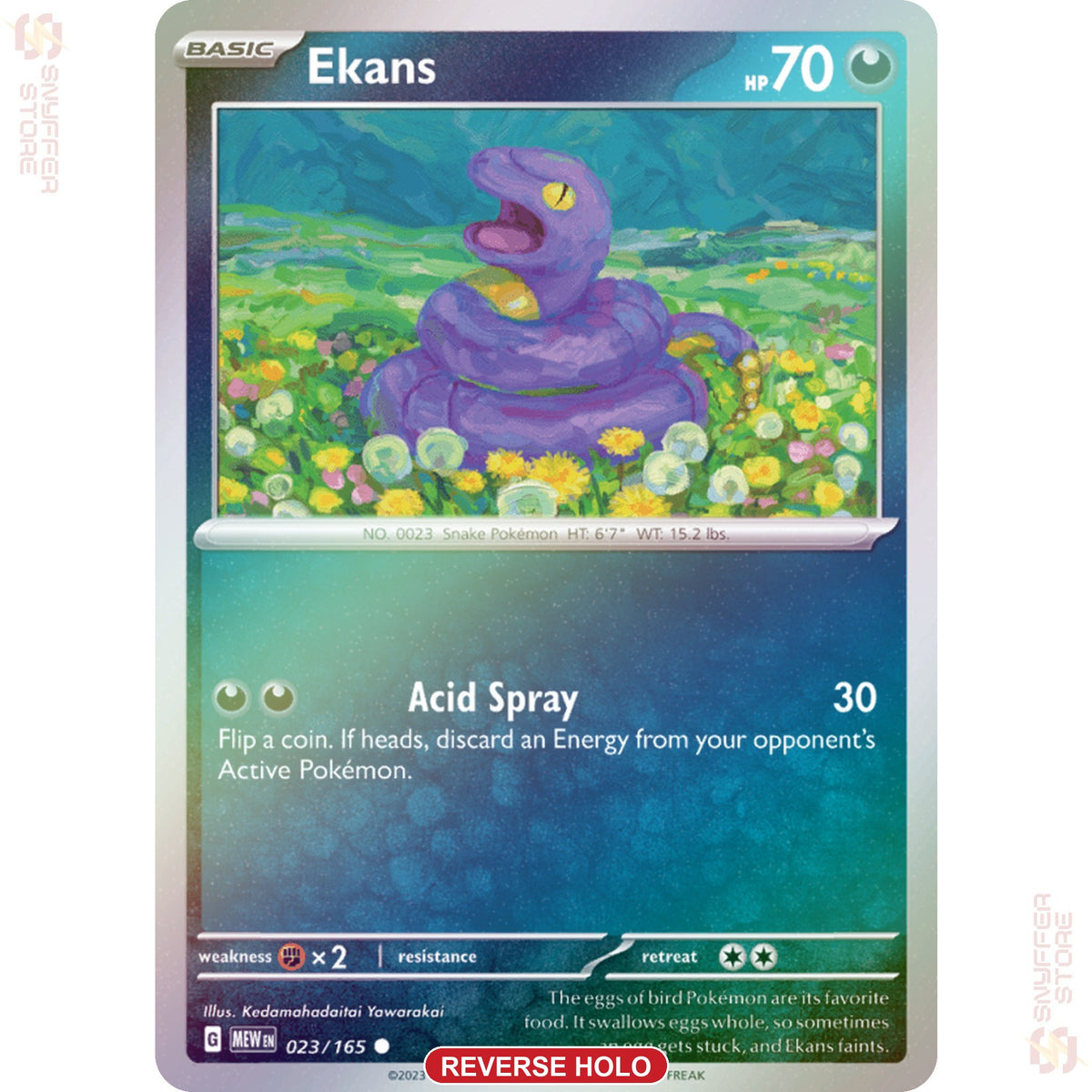 Ekans 023/165 Reverse holo – 151 (MEW) – English