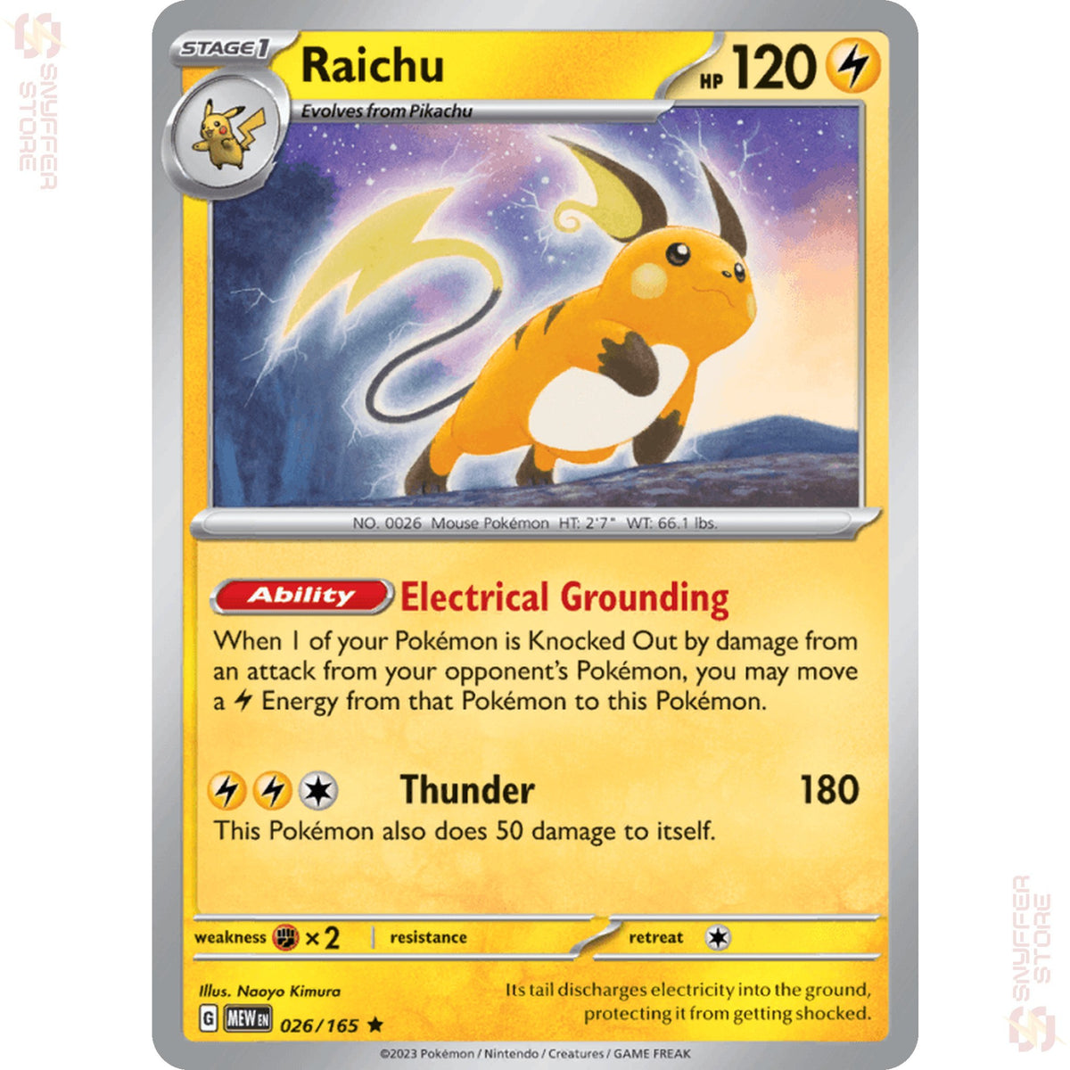 Raichu 026/165 – 151 (MEW) – English