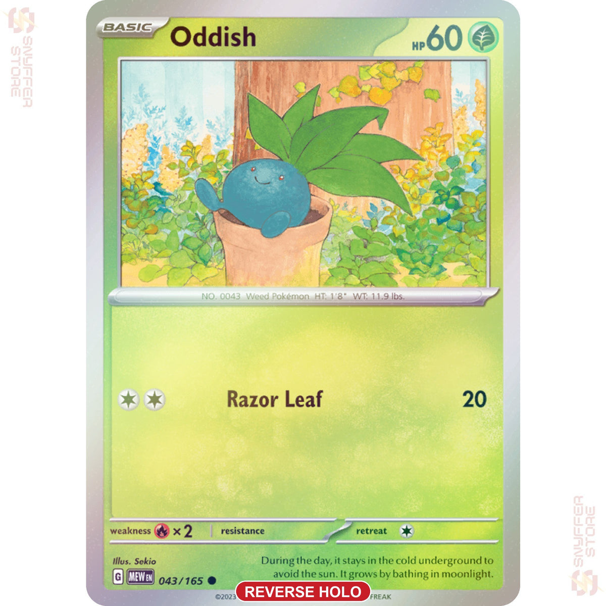 Oddish 043/165 Reverse holo – 151 (MEW) – English