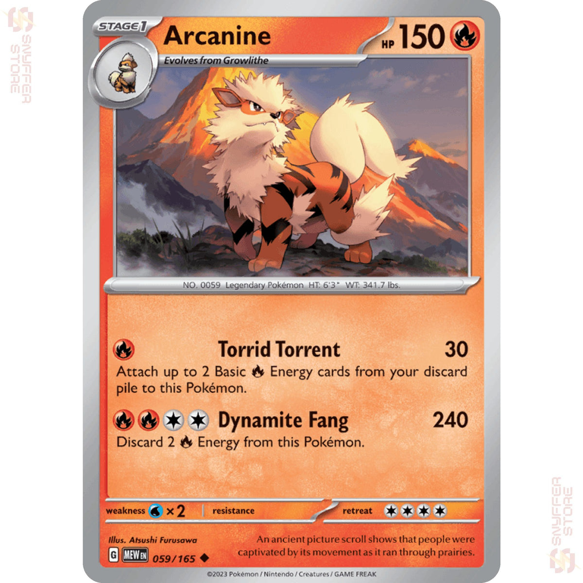 Arcanine 059/165 – 151 (MEW) – English