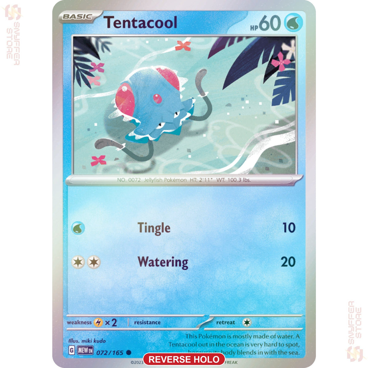 Tentacool 072/165 Reverse holo – 151 (MEW) – English